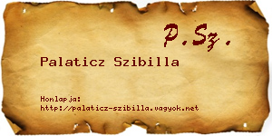Palaticz Szibilla névjegykártya